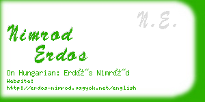 nimrod erdos business card